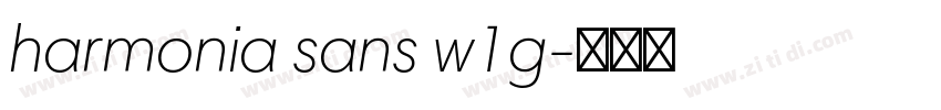 harmonia sans w1g字体转换